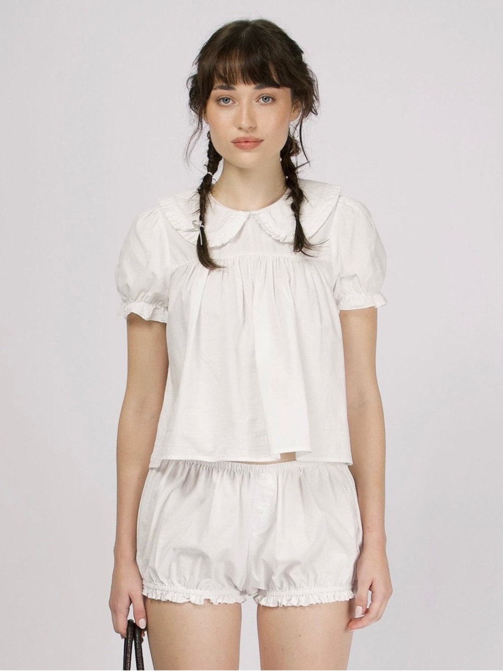 MY MUM MADE IT Babydoll Top - White Cotton - Picture 1 of 8
